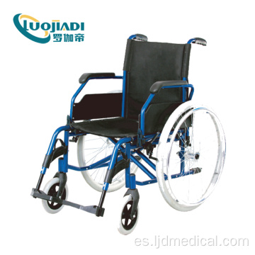 Silla de ruedas manual de tela Oxford de estructura doble X